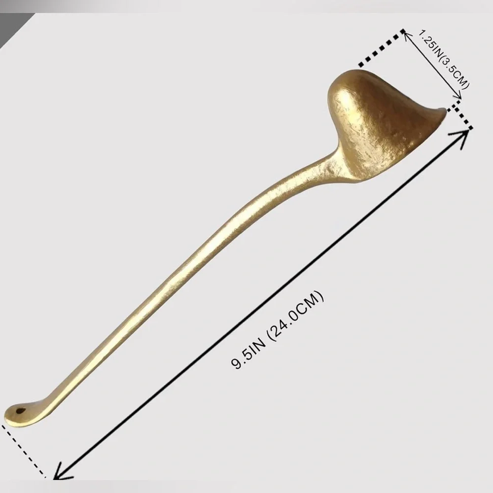 IRON WORKS NEW hand cast iron candle snuffer -gold